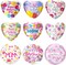 Mothers Day Balloons Kit 18'' Happy Mother’s Day Foil Balloons Flower Aluminum Balloons Set for Mothers Day Party Decoration Birthday Holiday Celebration Supplies (9Pcs)